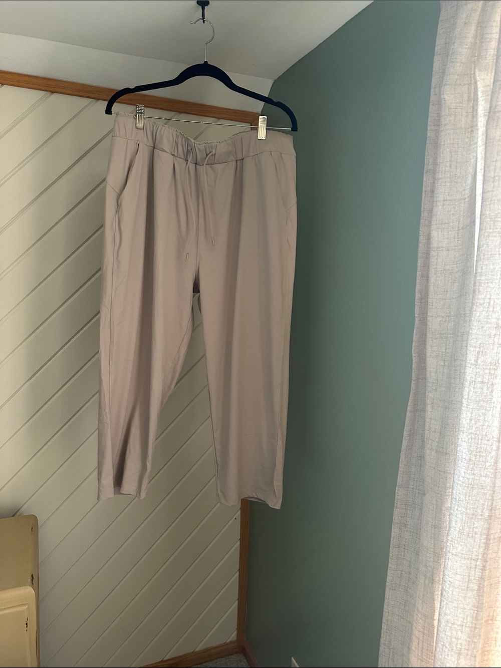 Light Taupe Woman’s Casual Drawstring Pants! Super soft athletic style material.
